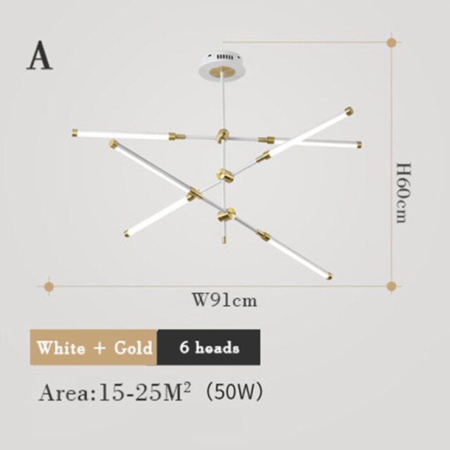 Lustre LED Moderne Rectangulaire Wayna.