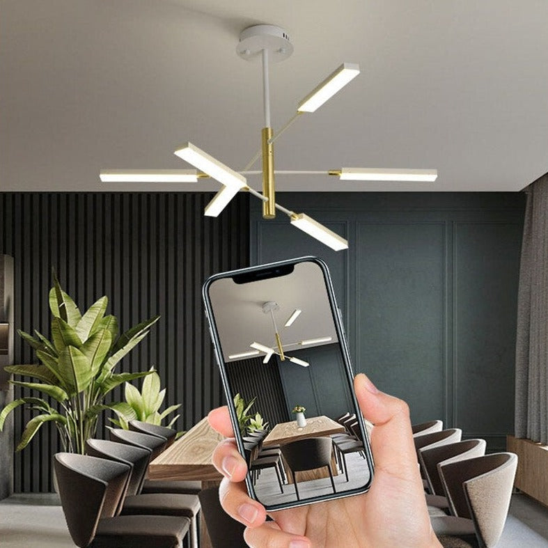Lustre LED Moderne Rectangulaire Wayna.
