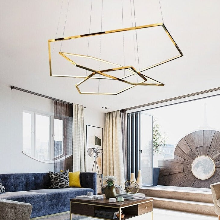 Lustre luxe en hexagones modernes Emmylia