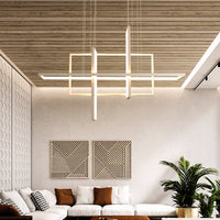 Lustre Nikole, design rectangulaire en métal
