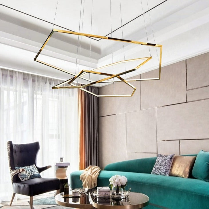 Lustre luxe en hexagones modernes Emmylia