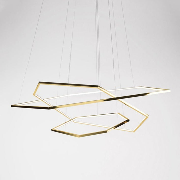 Lustre luxe en hexagones modernes Emmylia