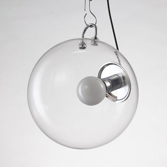 Plafonnier Irantzu Industriel en Argent with Globe en Verre