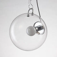 Plafonnier Irantzu Industriel en Argent with Globe en Verre