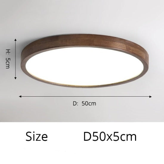 Plafonnier LED Géométrique Bois Evelyn