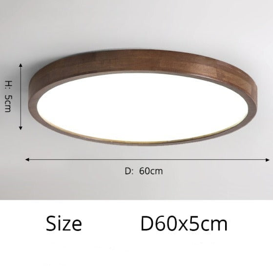 Plafonnier LED Géométrique Bois Evelyn