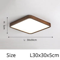 Plafonnier LED Géométrique Bois Evelyn