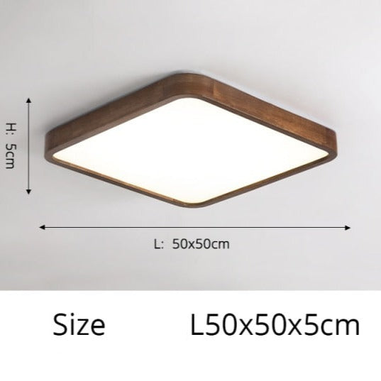 Plafonnier LED Géométrique Bois Evelyn