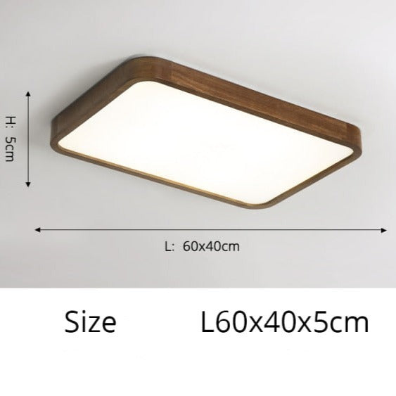 Plafonnier LED Géométrique Bois Evelyn
