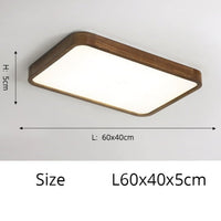 Plafonnier LED Géométrique Bois Evelyn