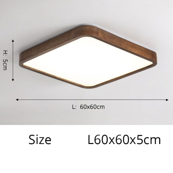 Plafonnier LED Géométrique Bois Evelyn