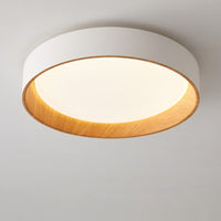 Plafonnier LED moderne Etelvina circulaire en bois