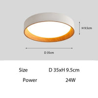 Plafonnier LED moderne Etelvina circulaire en bois