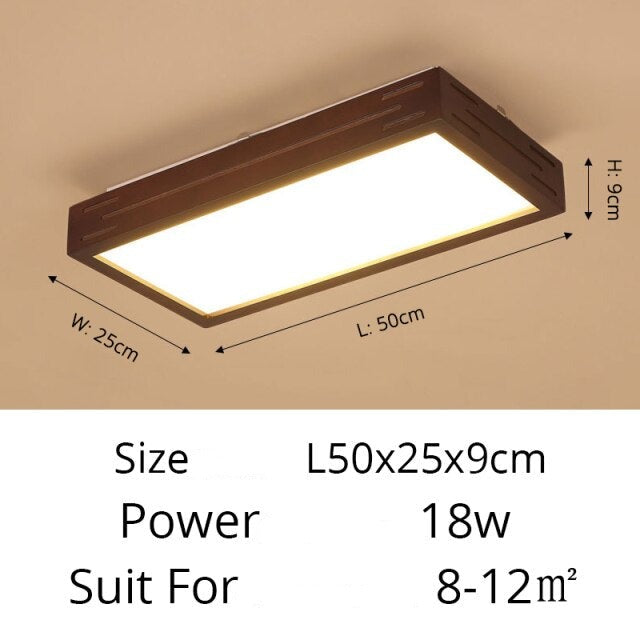 Plafonnier LED Scandinave Rectangulaire Aquilina