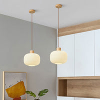 Suspension Adara en bois et aluminium
