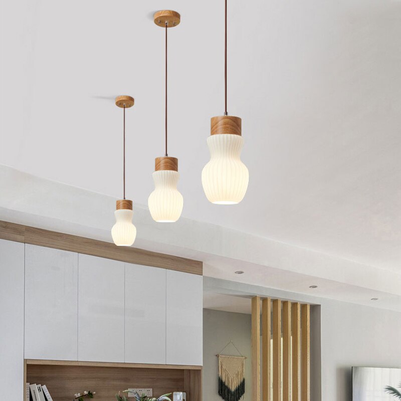 Suspension Adara en bois et aluminium