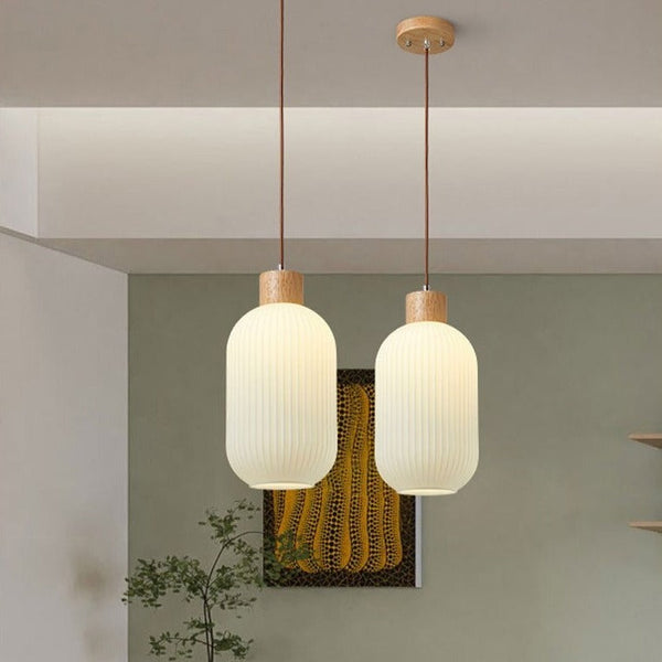 Suspension Adara en bois et aluminium