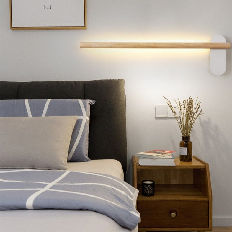 Applique murale LED en bois Amane