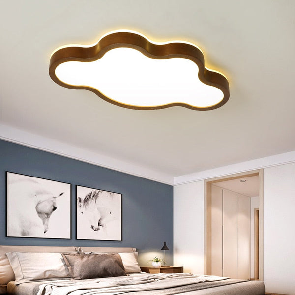Plafonnier LED en bois Amade