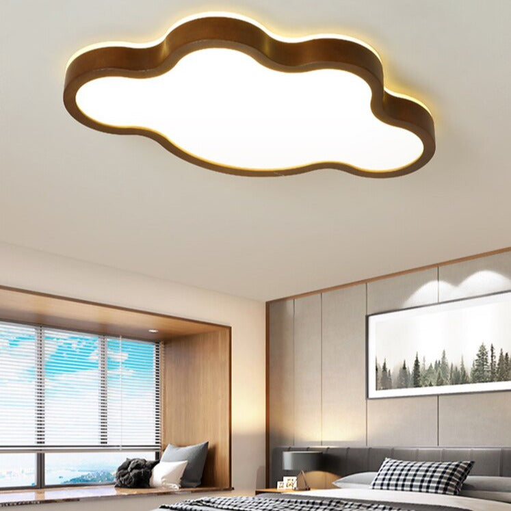 Plafonnier LED en bois Amade