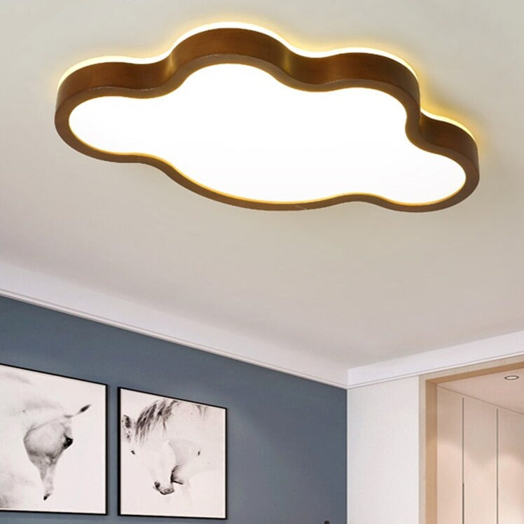 Plafonnier LED en bois Amade