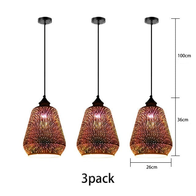 Suspension Kaili Multicolore 3D