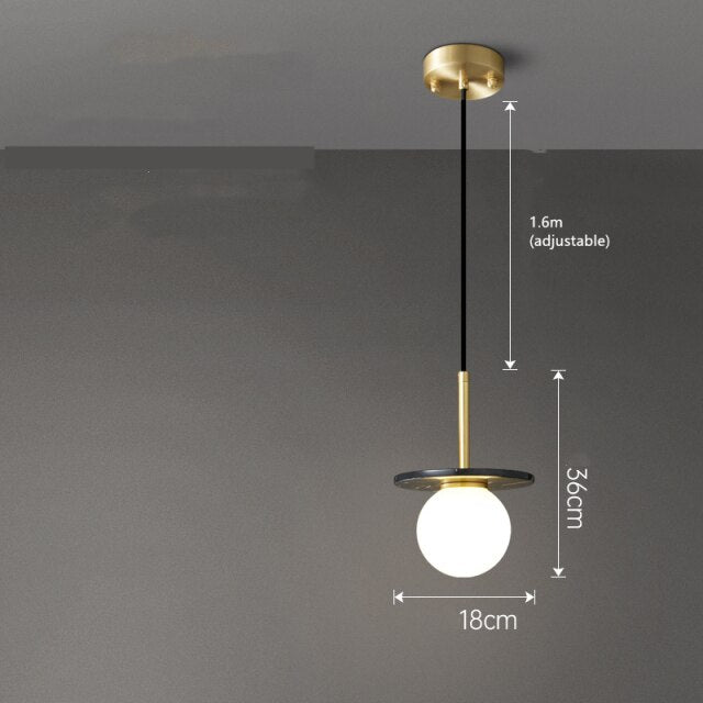Suspension Gianna Marble Flatshade - Design Exclusif