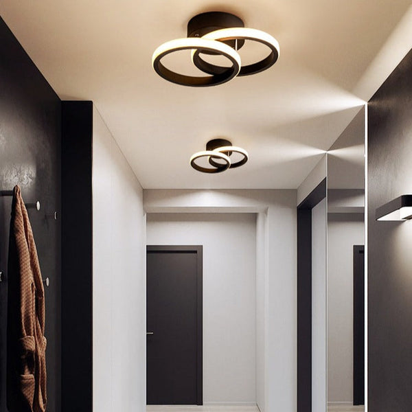 Plafonnier LED Dunkian en métal croisé