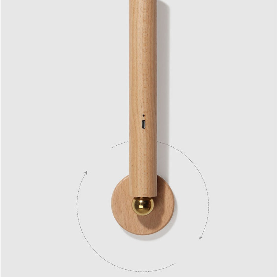 Applique murale rotative en bois Unix.