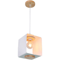 Suspension Besley avec abat-jour rectangulaire coloré