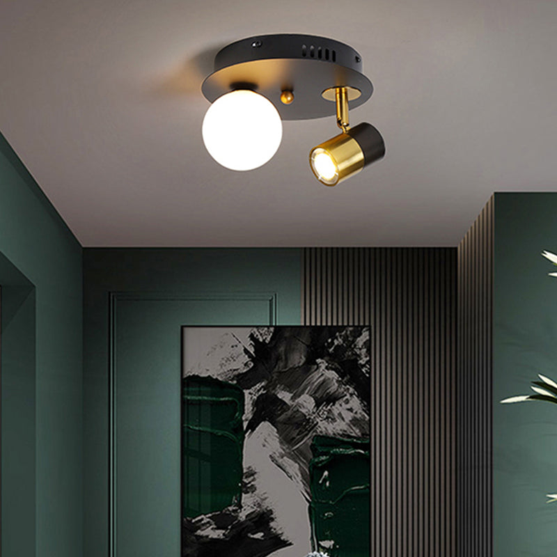 Plafonnier LED Abby en métal avec base lumineuse