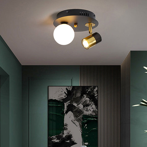 Plafonnier LED Abby en métal avec base lumineuse
