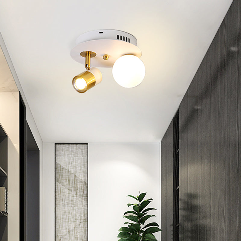Plafonnier LED Abby en métal avec base lumineuse