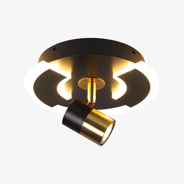 Plafonnier LED Abby en métal avec base lumineuse