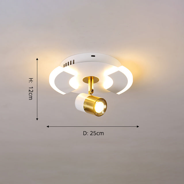Plafonnier LED Abby en métal avec base lumineuse