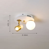 Plafonnier LED Abby en métal avec base lumineuse