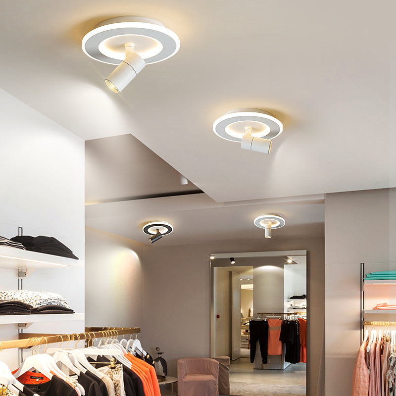 Plafonnier LED moderne avec base géométrique "Spot Mavir"