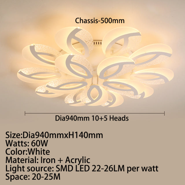 Plafonnier LED Floral Jalen
