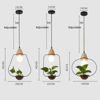 Suspension LED Art Déco avec Plantes - Mira Green