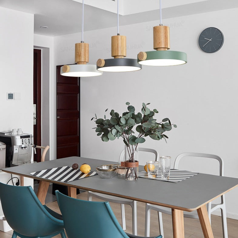 Suspension Izore en bois et métal fin