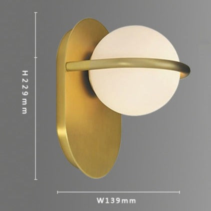 Applique murale LED design dorée Loopi