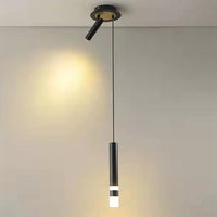 Suspension LED Tube Lumineux Doré ou Noir - Amias