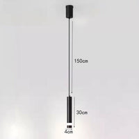 Suspension LED Tube Lumineux Doré ou Noir - Amias