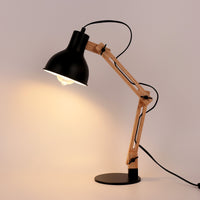 Lampe de bureau Vaz en bois articulée
