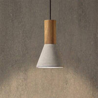 Suspension design en bois et ciment - Studio Variaté