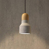 Suspension design en bois et ciment - Studio Variaté