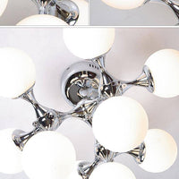Plafonnier Chromé LED Moléculaire.