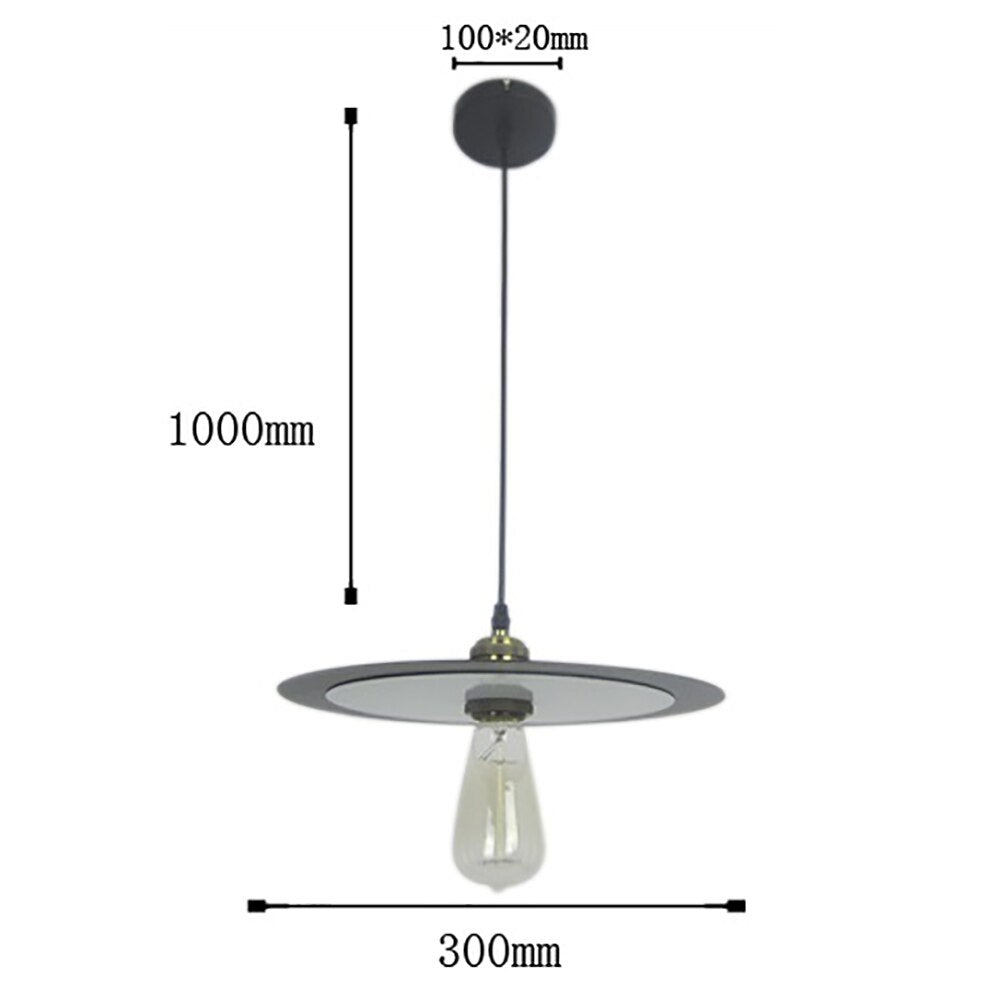 Suspension Oxaly avec abat-jour plat circulaire