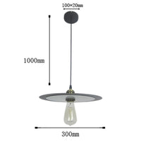 Suspension Oxaly avec abat-jour plat circulaire