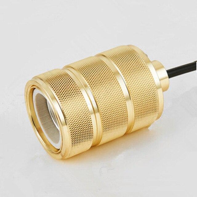 Suspension LED cylindre doré - Luxoria